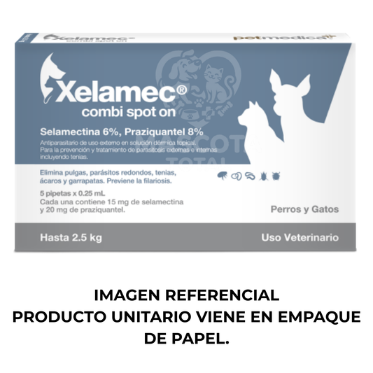 Xelamec® Combi Spot On | Pipeta de Protección Interna y Externa por 35 Días
