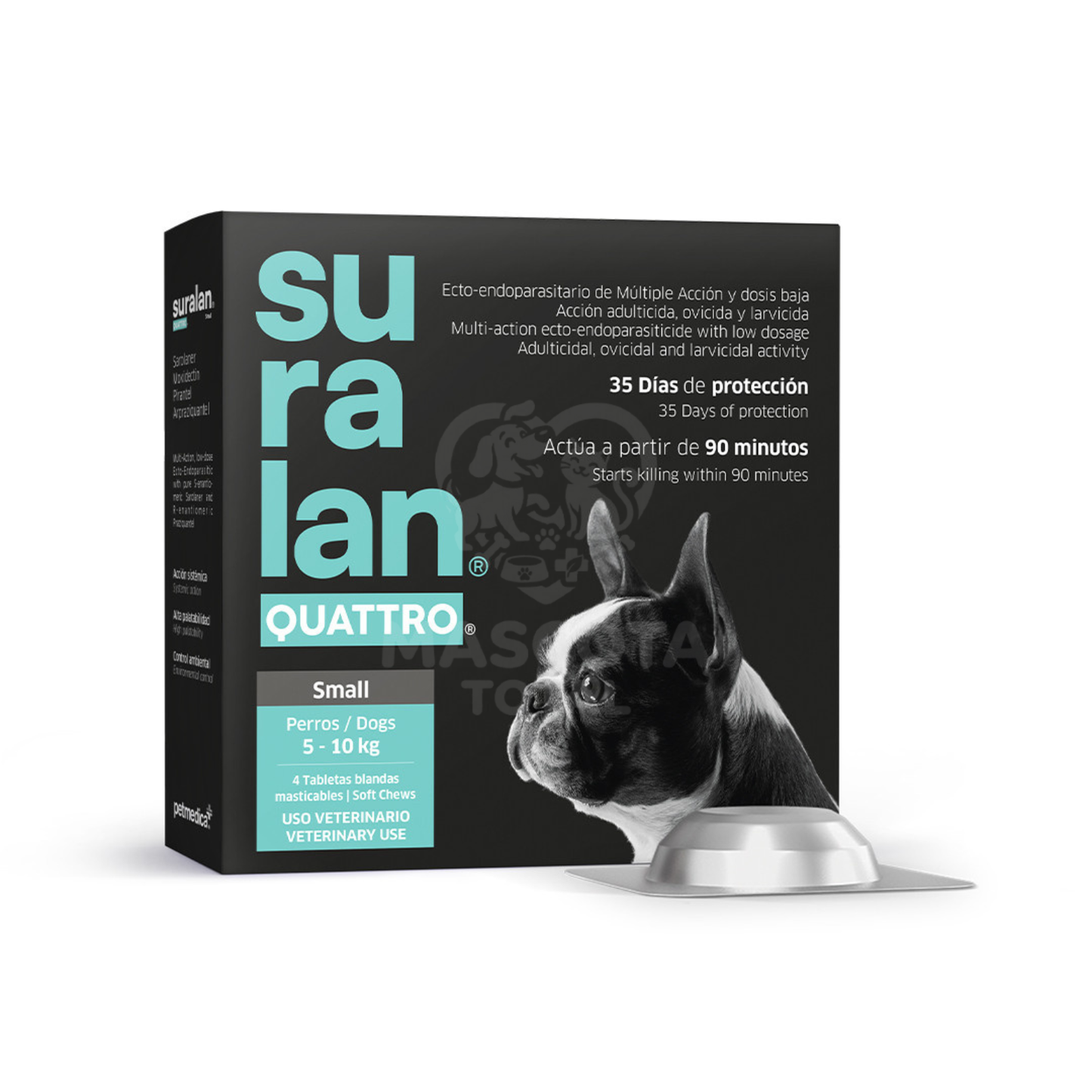 Suralan® Quattro | Tableta Antiparasitaria Interna y Externa de Múltiple Acción para Perros