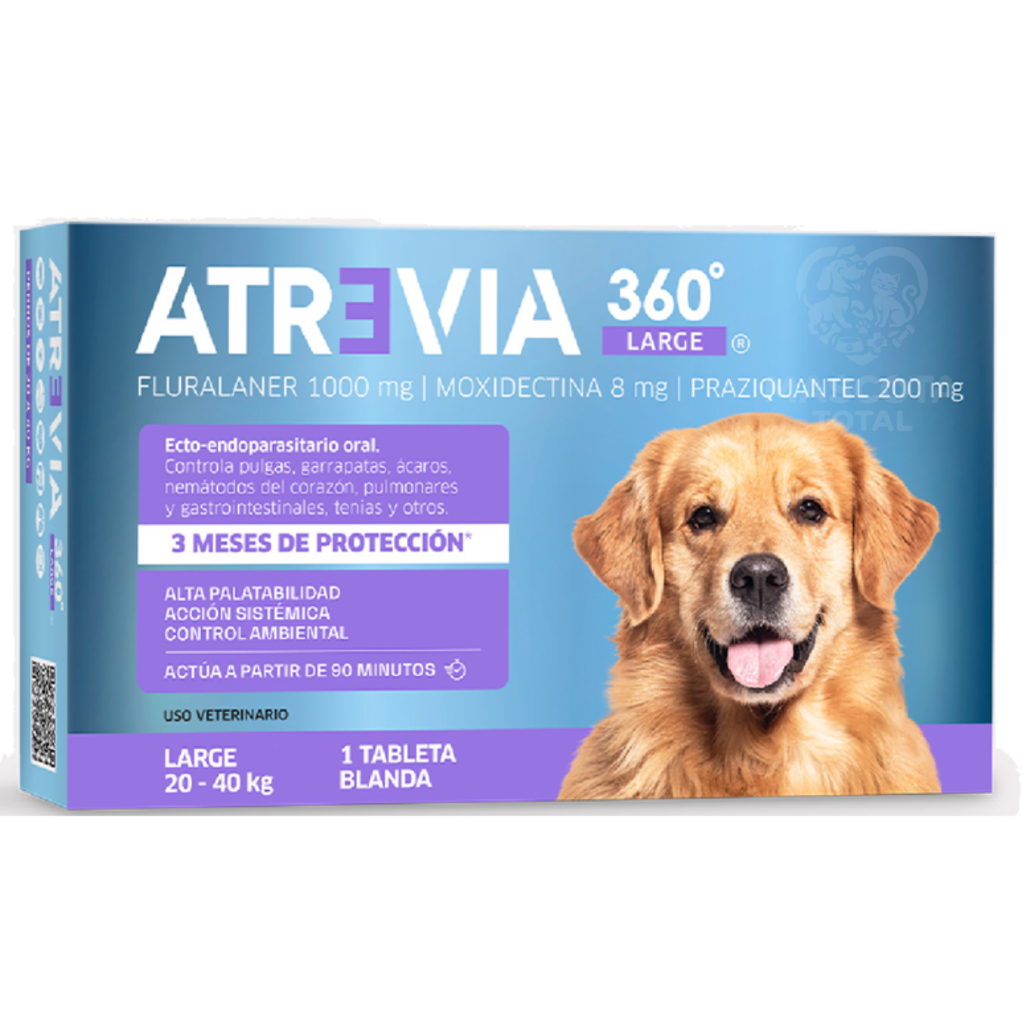 Atrevia® 360° | Ecto-endoparasitario Oral de Múltiple Acción con 12 Semanas de Protección