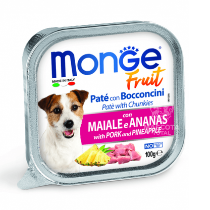 Monge Fruit Cordero y Manzana | Alimento Húmedo Superpremium para Perros (Alutray 100 g)