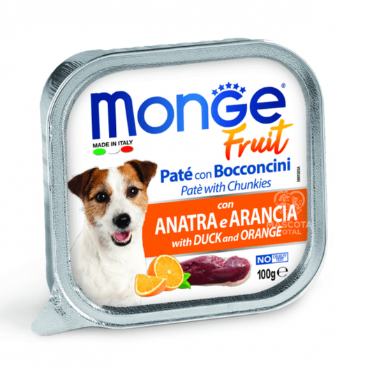 Monge Fruit Cordero y Manzana | Alimento Húmedo Superpremium para Perros (Alutray 100 g)