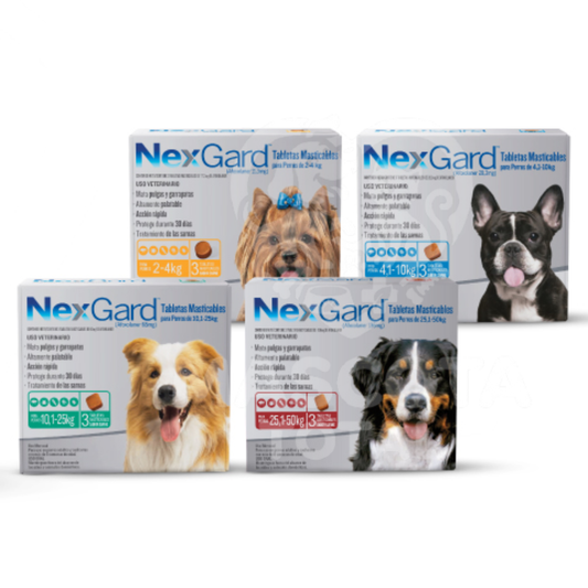 NexGard® Afoxolaner | Tableta Antipulgas y Garrapatas para Perros