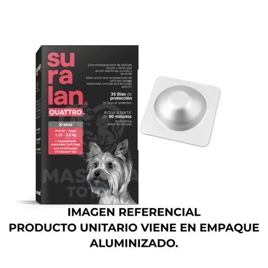 Suralan® Quattro | Tableta Antiparasitaria Interna y Externa de Múltiple Acción para Perros