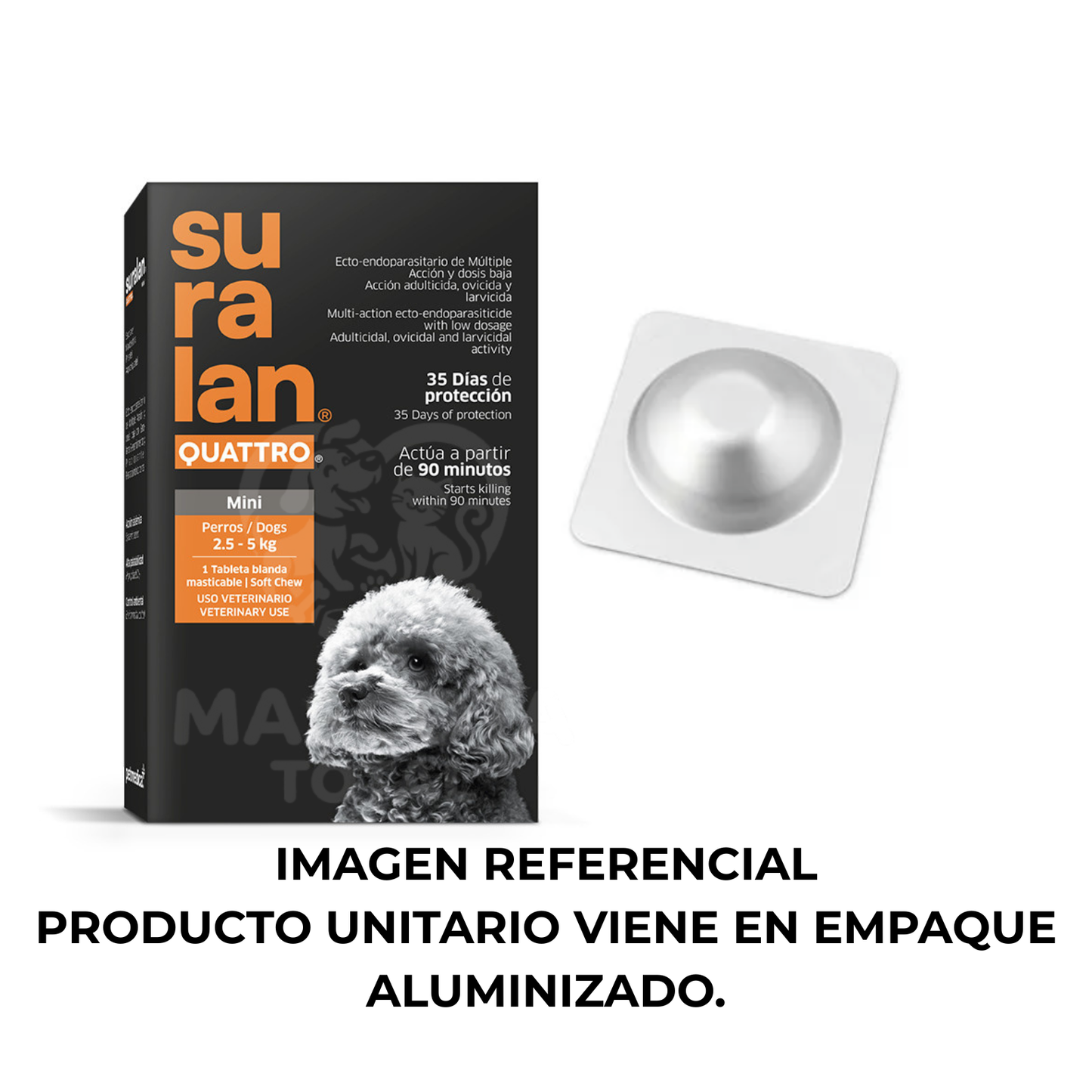 Suralan® Quattro | Tableta Antiparasitaria Interna y Externa de Múltiple Acción para Perros