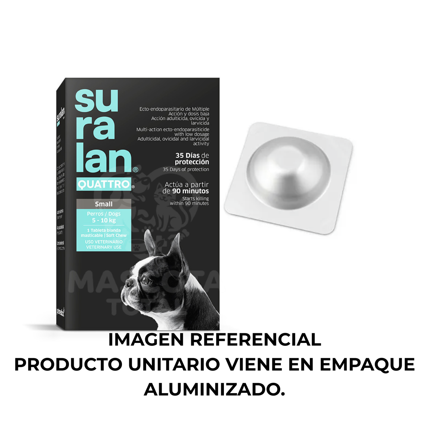 Suralan® Quattro | Tableta Antiparasitaria Interna y Externa de Múltiple Acción para Perros