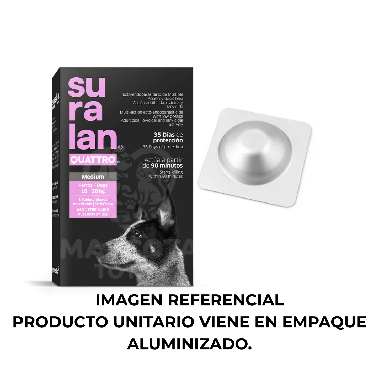 Suralan® Quattro | Tableta Antiparasitaria Interna y Externa de Múltiple Acción para Perros