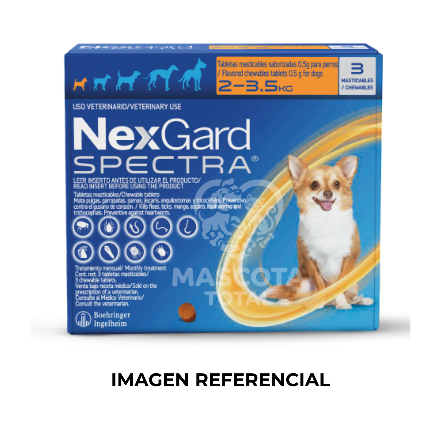 NexGard Spectra® | Tableta de Protección Mensual Contra Pulgas, Garrapatas y Parásitos Internos