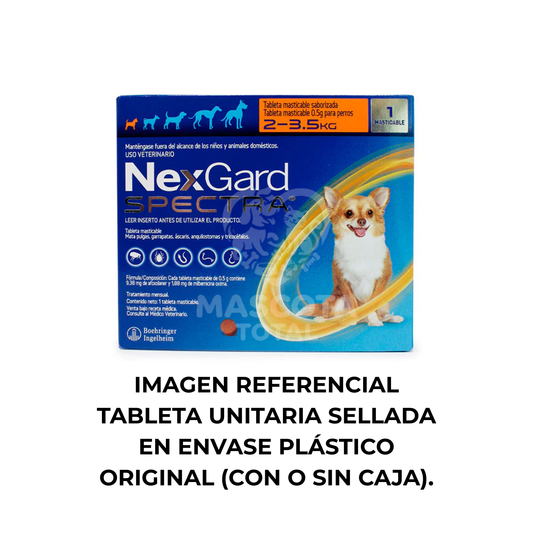 NexGard Spectra® | Tableta de Protección Mensual Contra Pulgas, Garrapatas y Parásitos Internos