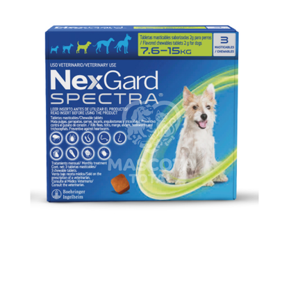 NexGard Spectra® | Tableta de Protección Mensual Contra Pulgas, Garrapatas y Parásitos Internos