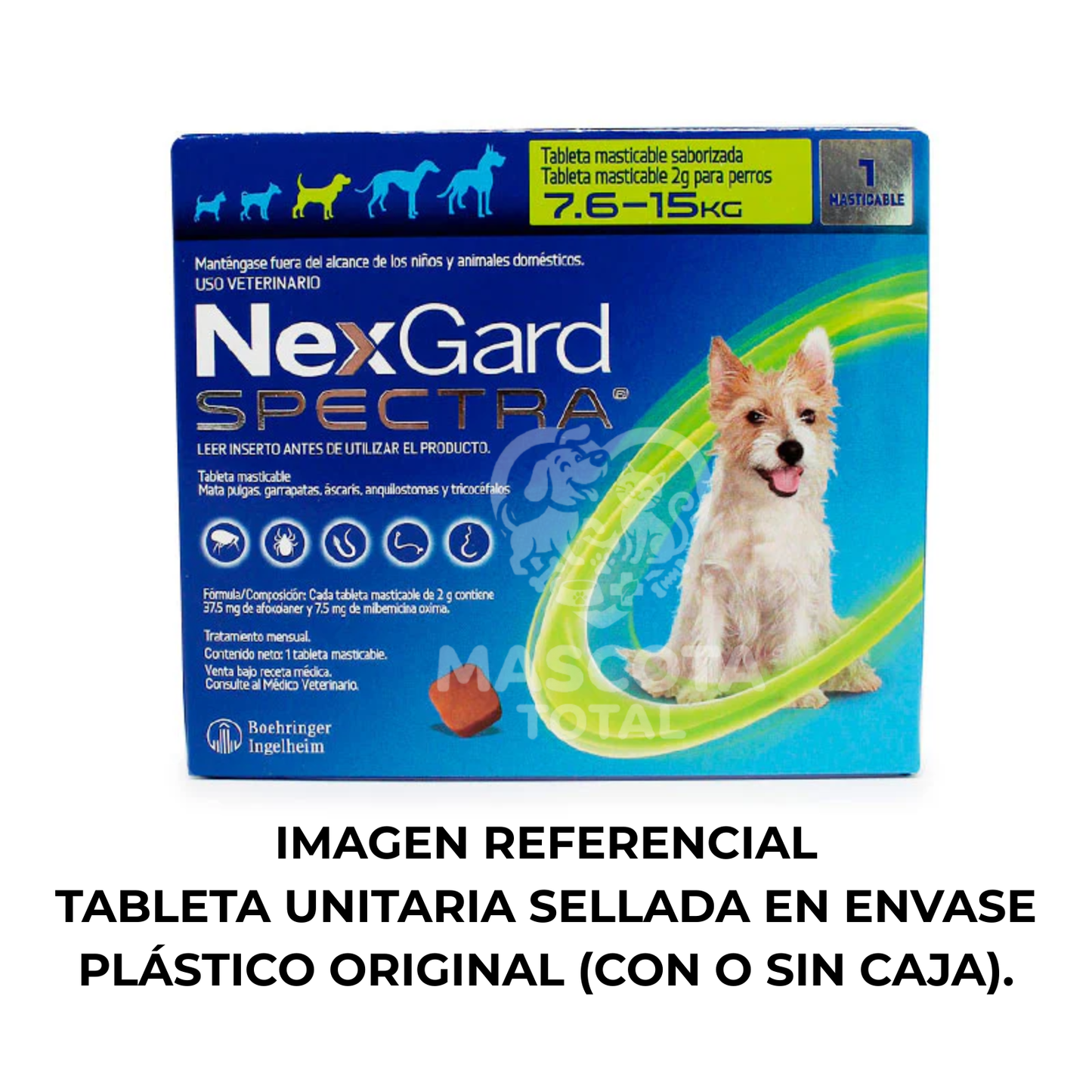NexGard Spectra® | Tableta de Protección Mensual Contra Pulgas, Garrapatas y Parásitos Internos