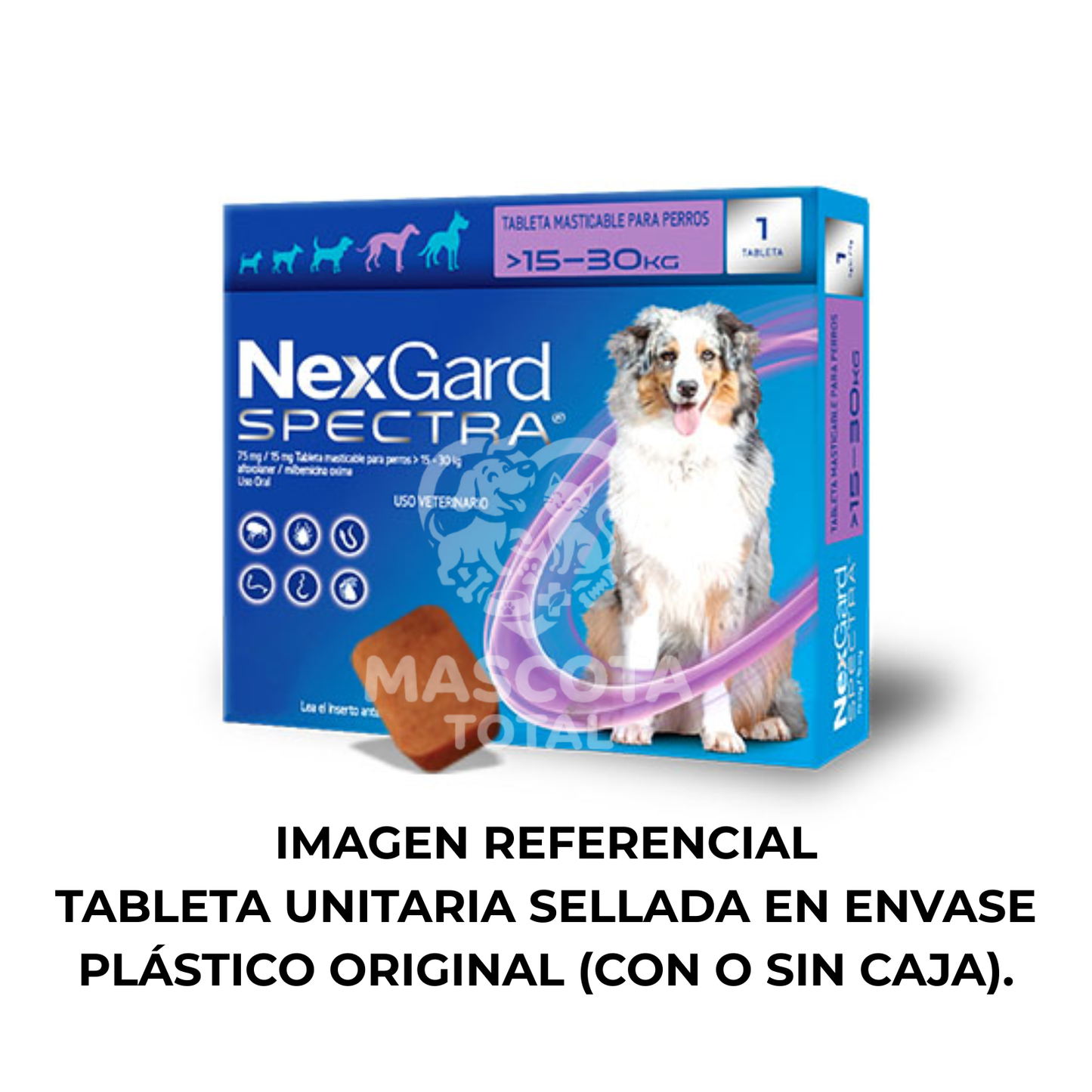 NexGard Spectra® | Tableta de Protección Mensual Contra Pulgas, Garrapatas y Parásitos Internos