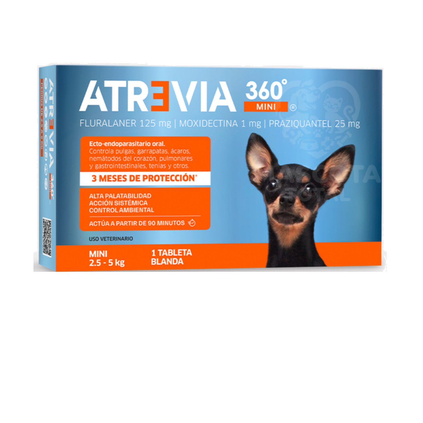 Atrevia® 360° | Ecto-endoparasitario Oral de Múltiple Acción con 12 Semanas de Protección
