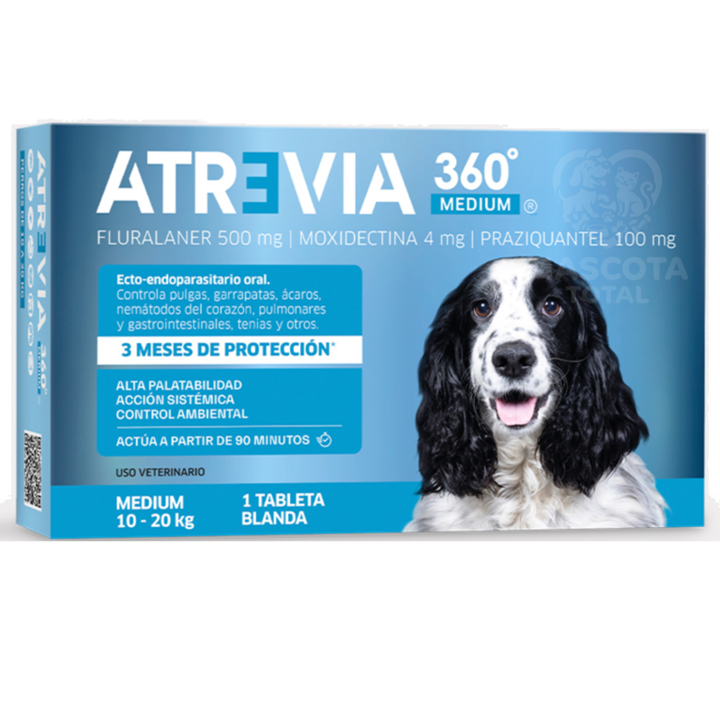 Atrevia® 360° | Ecto-endoparasitario Oral de Múltiple Acción con 12 Semanas de Protección