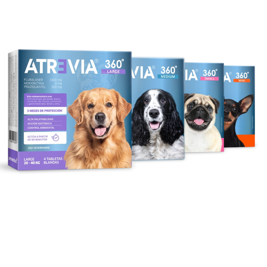 Atrevia® 360° | Ecto-endoparasitario Oral de Múltiple Acción con 12 Semanas de Protección