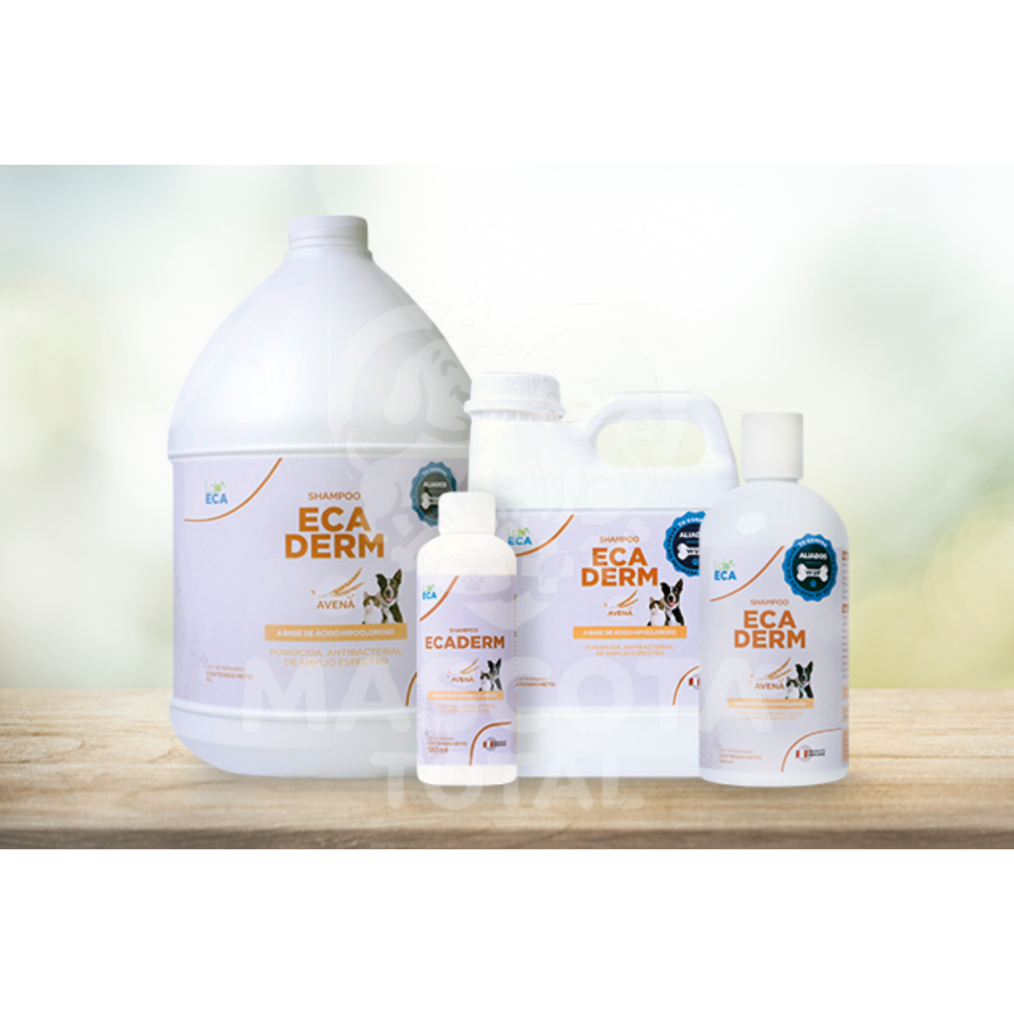 ECADERM® Shampoo Avena | Champú Medicado con Ácido Hipocloroso para Perros y Gatos