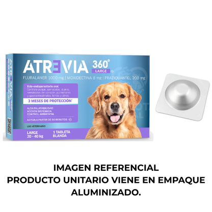Atrevia® 360° | Ecto-endoparasitario Oral de Múltiple Acción con 12 Semanas de Protección