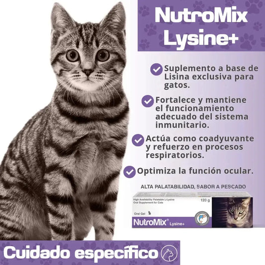 Nutromix® Lysine+ | Pasta Oral con L-Lisina para Gatos