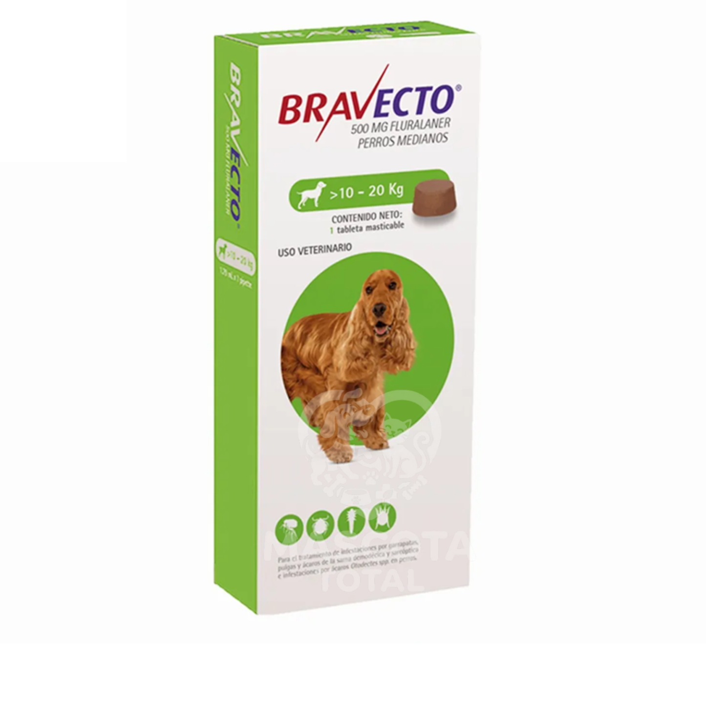 Bravecto® Tableta masticable | 3 Meses de Protección contra Pulgas, Garrapatas y Ácaros