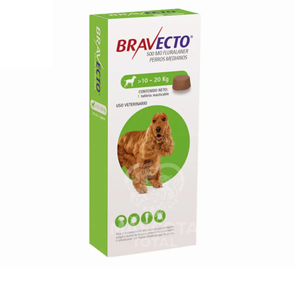Bravecto® Tableta masticable | 3 Meses de Protección contra Pulgas, Garrapatas y Ácaros