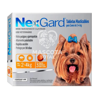NexGard® Afoxolaner | Tableta Antipulgas y Garrapatas para Perros