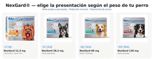 NexGard® Afoxolaner | Tableta Antipulgas y Garrapatas para Perros